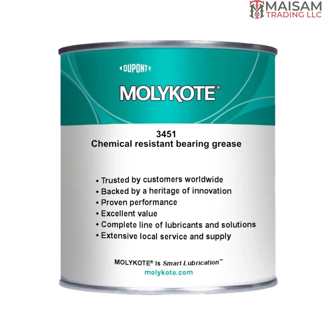 Molykote 3451 Chemical resistant NLGI Grade 2 bearing grease 1kg can