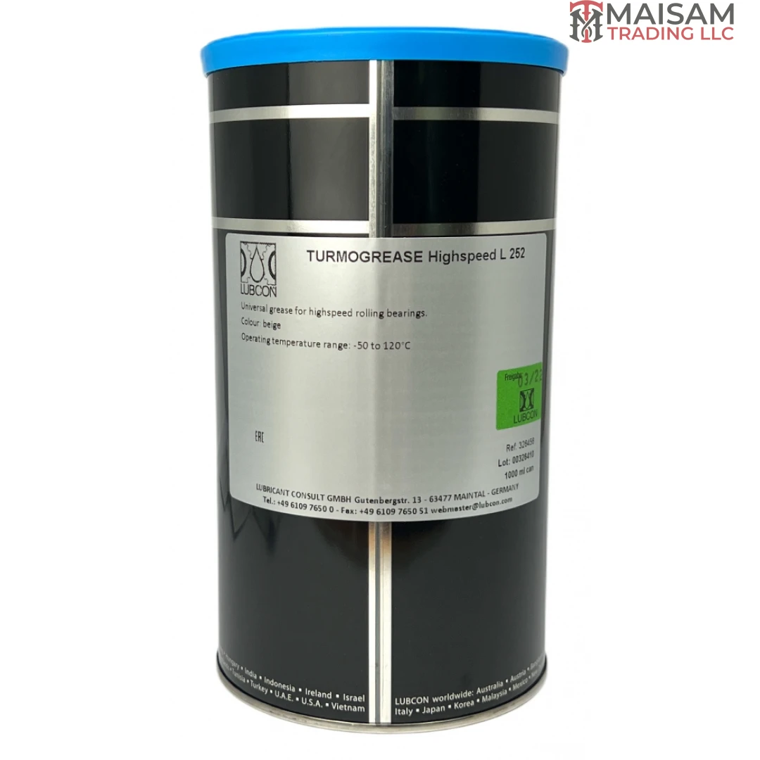 Lubcon Turmogrease Highspeed L 252 Universal Bearing Grease 1 Kg can for high-speed applications.