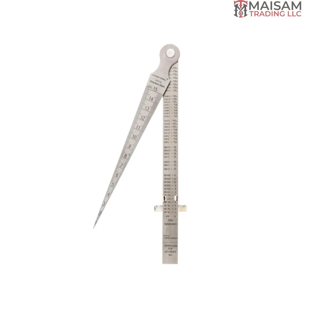 Kristeel BORE GAUGE 1-15MM WITH POCKET CLIP RULE 150MM