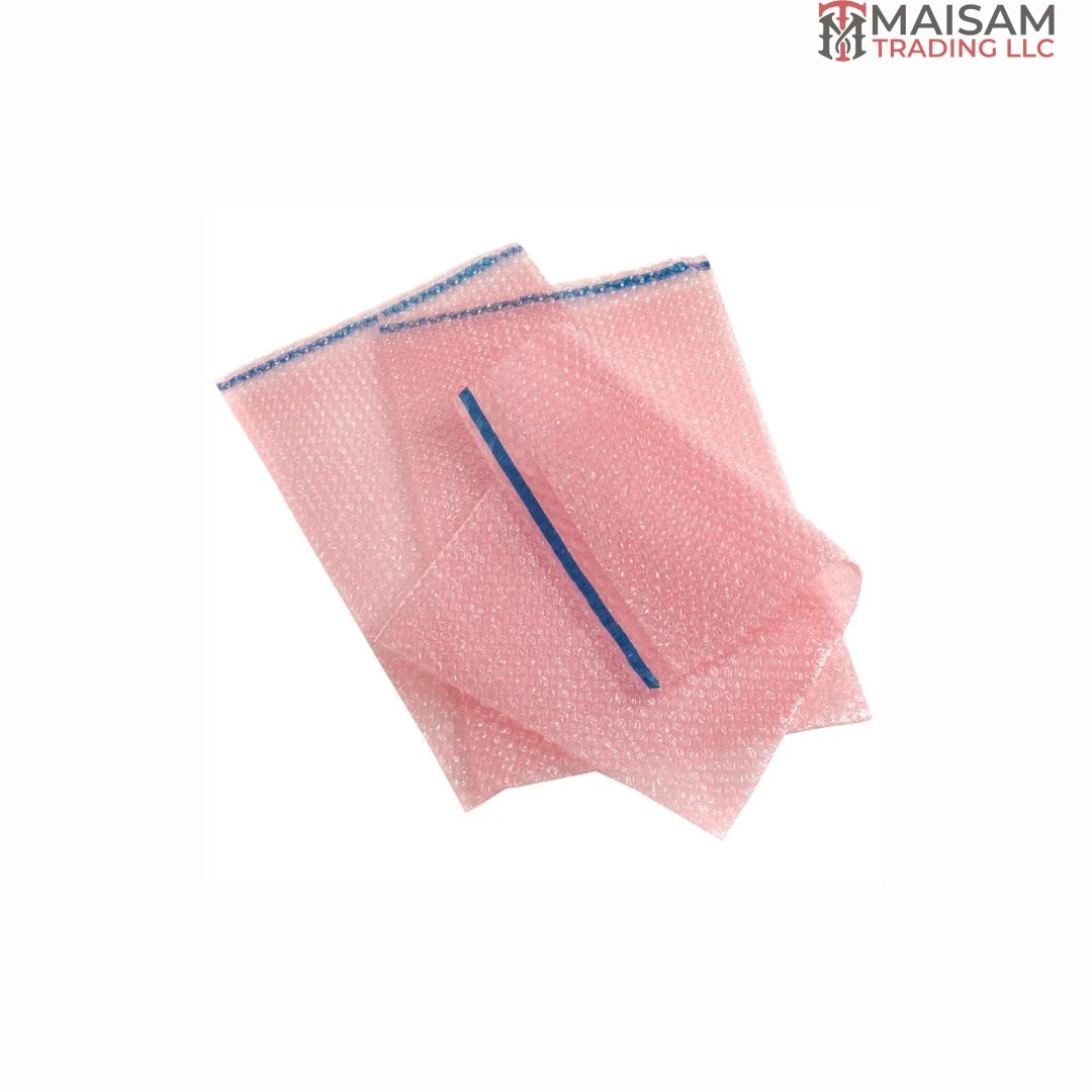 Pink Antistatic Bubble Bags for ESD-sensitive electronics packaging — cushioned antistatic bags available in UAE from Maisam Trading LLC