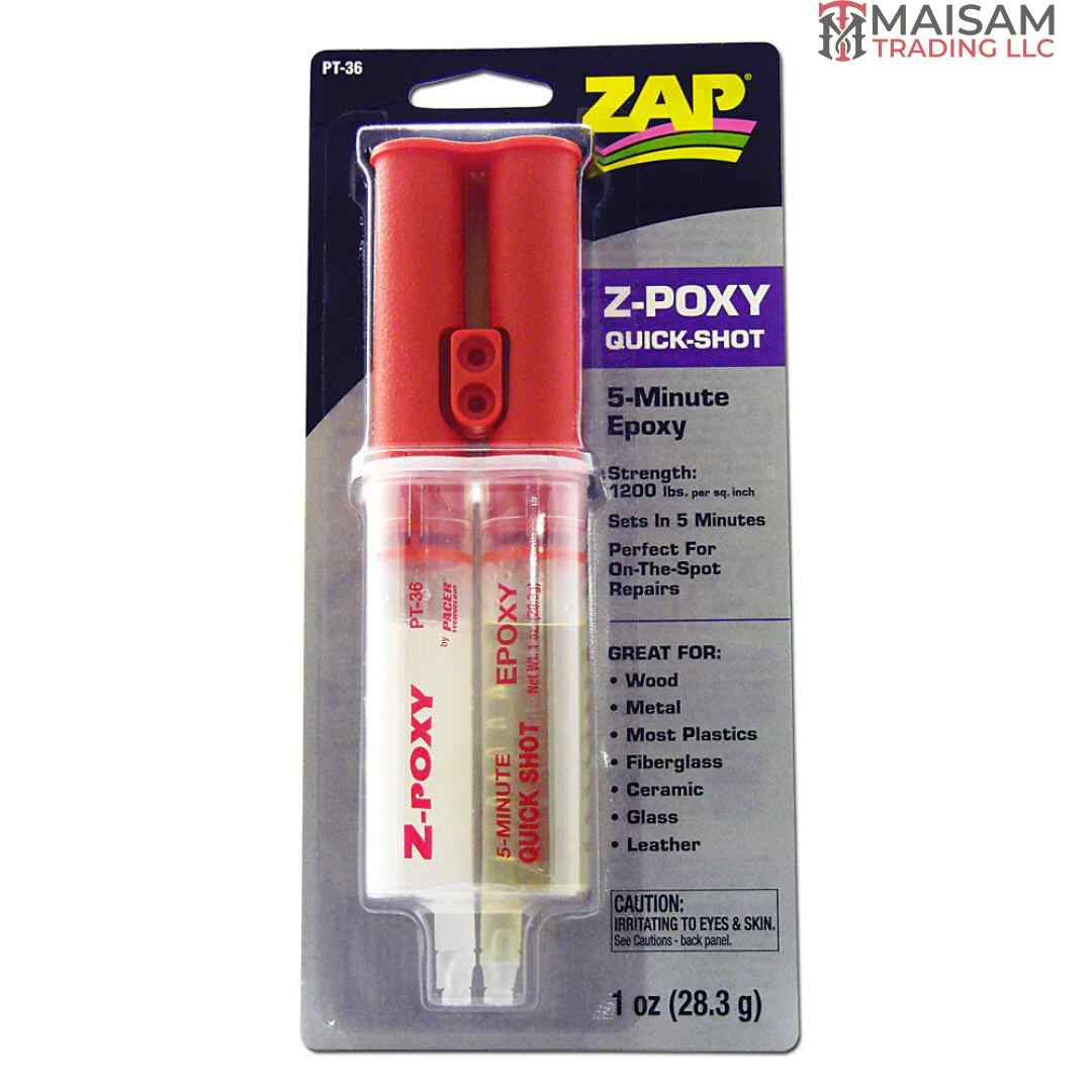 ZAP 5 Minute Quick Shot Z-POXY Epoxy Syringe 1oz