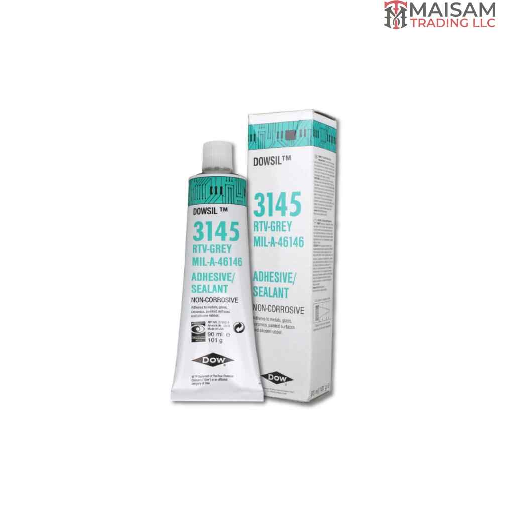 Dowsil 3145 RTV MIL-A-46146 Gray Silicone Adhesive Sealant 90ml Tube — one-part room temperature cure silicone sealant available in UAE from Maisam Trading LLC
