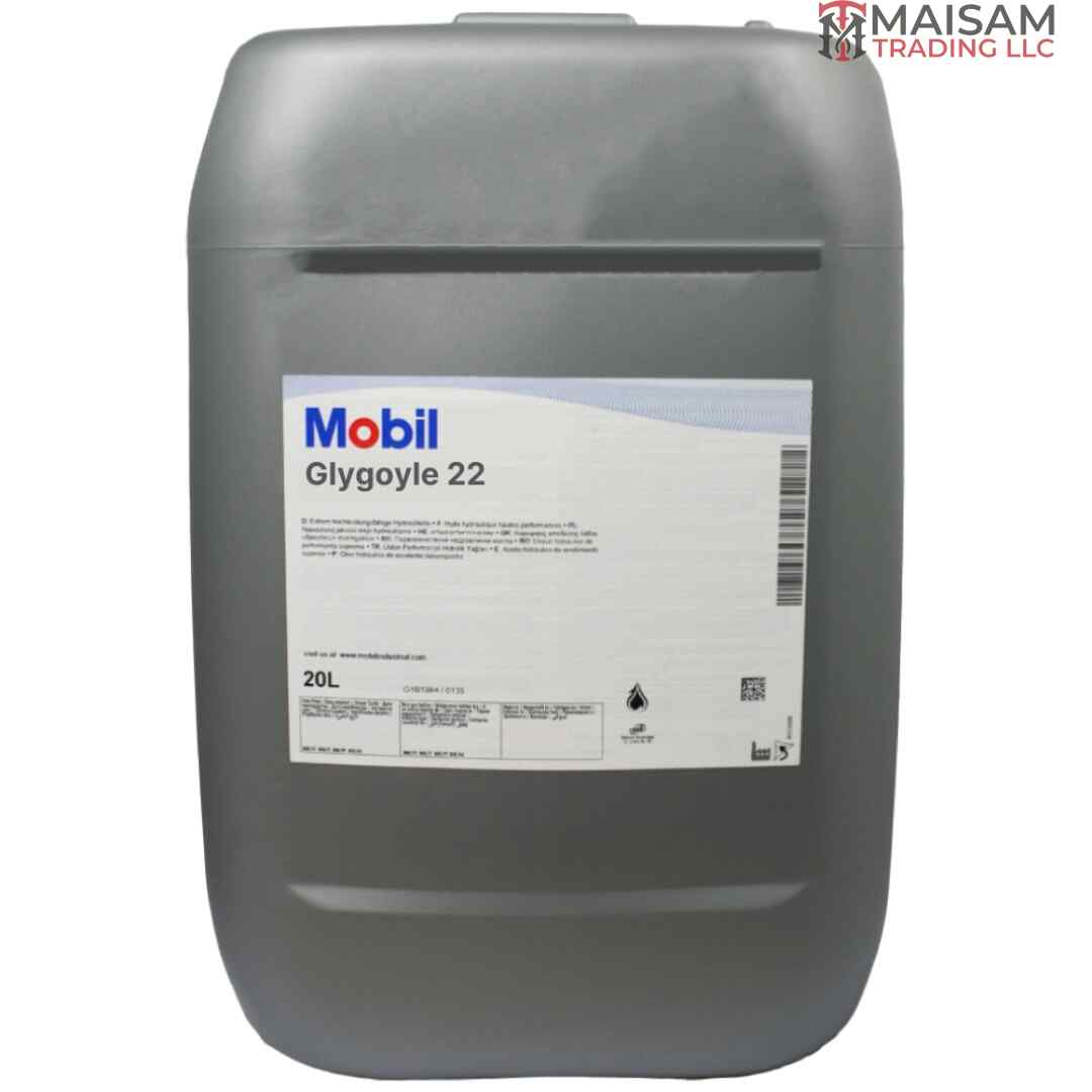 Mobil Glygoyle 22 High-Performance PAG Gear and Bearing Oil 20L Canister — available in UAE from Maisam Trading LLC