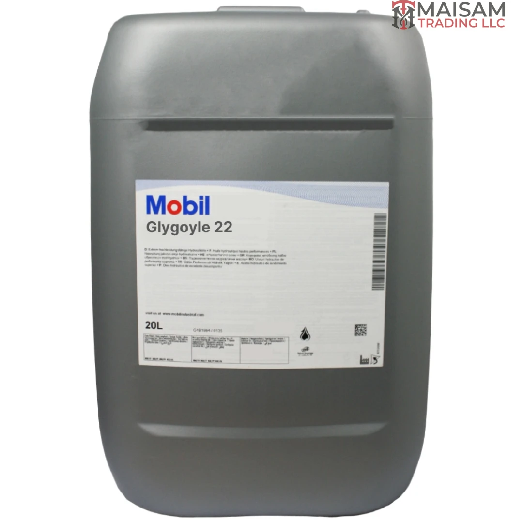 Mobil Glygoyle 22 High-Performance PAG Gear and Bearing Oil 20L Canister — available in UAE from Maisam Trading LLC