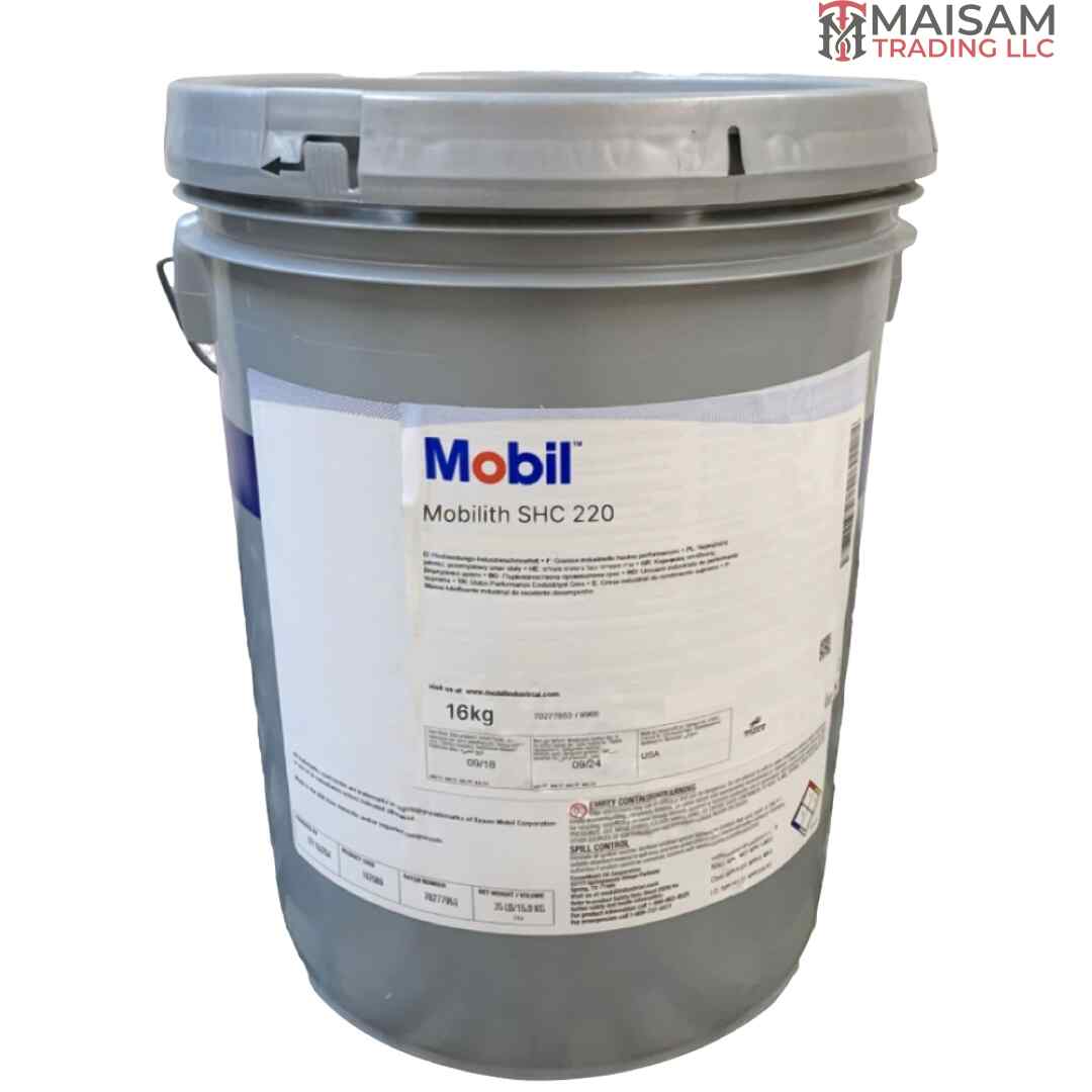 Mobil Mobilith SHC 220 Extreme Pressure Grease 16kg Bucket — available in UAE from Maisam Trading LLC