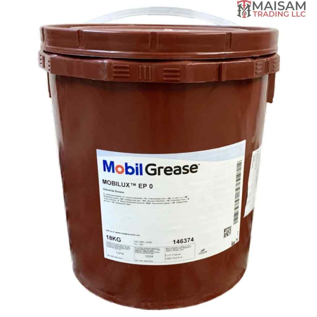 Mobil Mobilux EP 0 Lithium-based Semi-fluid Bearing Grease 18kg Bucket — available in UAE from Maisam Trading LLC