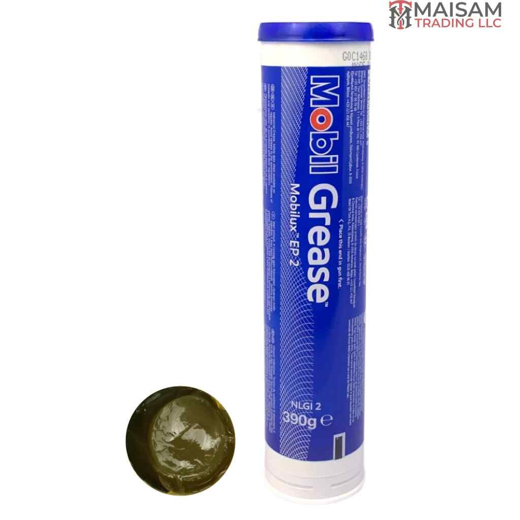 Mobil Mobilux EP 2 Lithium-based Multipurpose Bearing Grease 390g Cartridge — available in UAE from Maisam Trading LLC