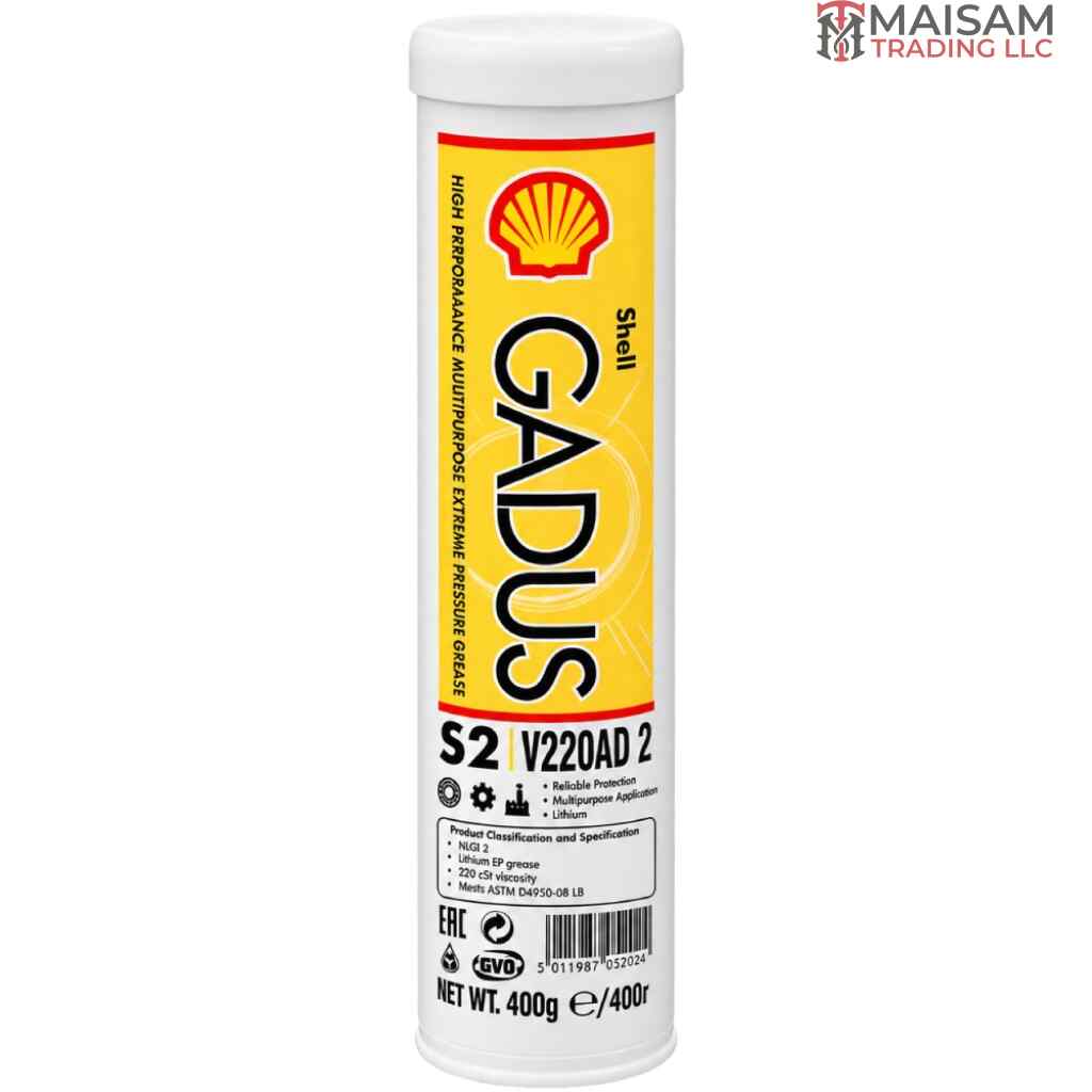 Shell Gadus S2 V220AD 2 Heavy-Duty Grease NLGI 2 400g cartridge