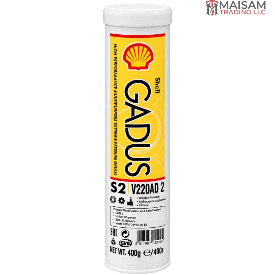 Shell Gadus S2 V220AD 2 Heavy-Duty Grease NLGI 2 400g cartridge