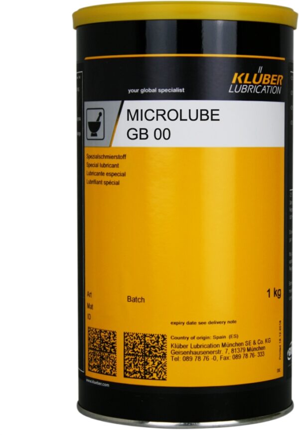 Klüber Microlube GB 00 Mineral oil based lubricant grease 1kg