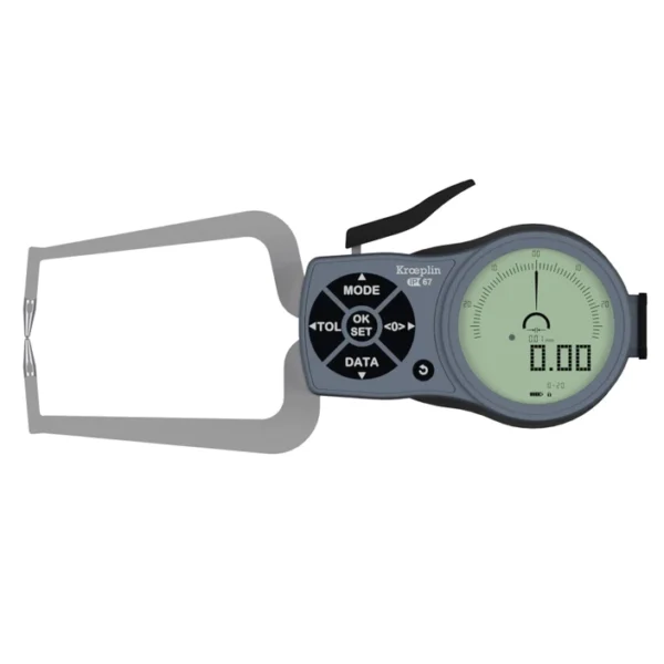 Kroeplin k220 electronic external measuring gauge, range 0-20mm