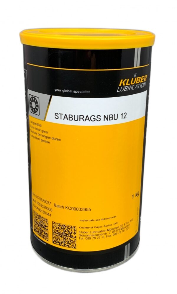 Klüber STABURAGS NBU 12 Wear resistant lubricating grease 1kg can