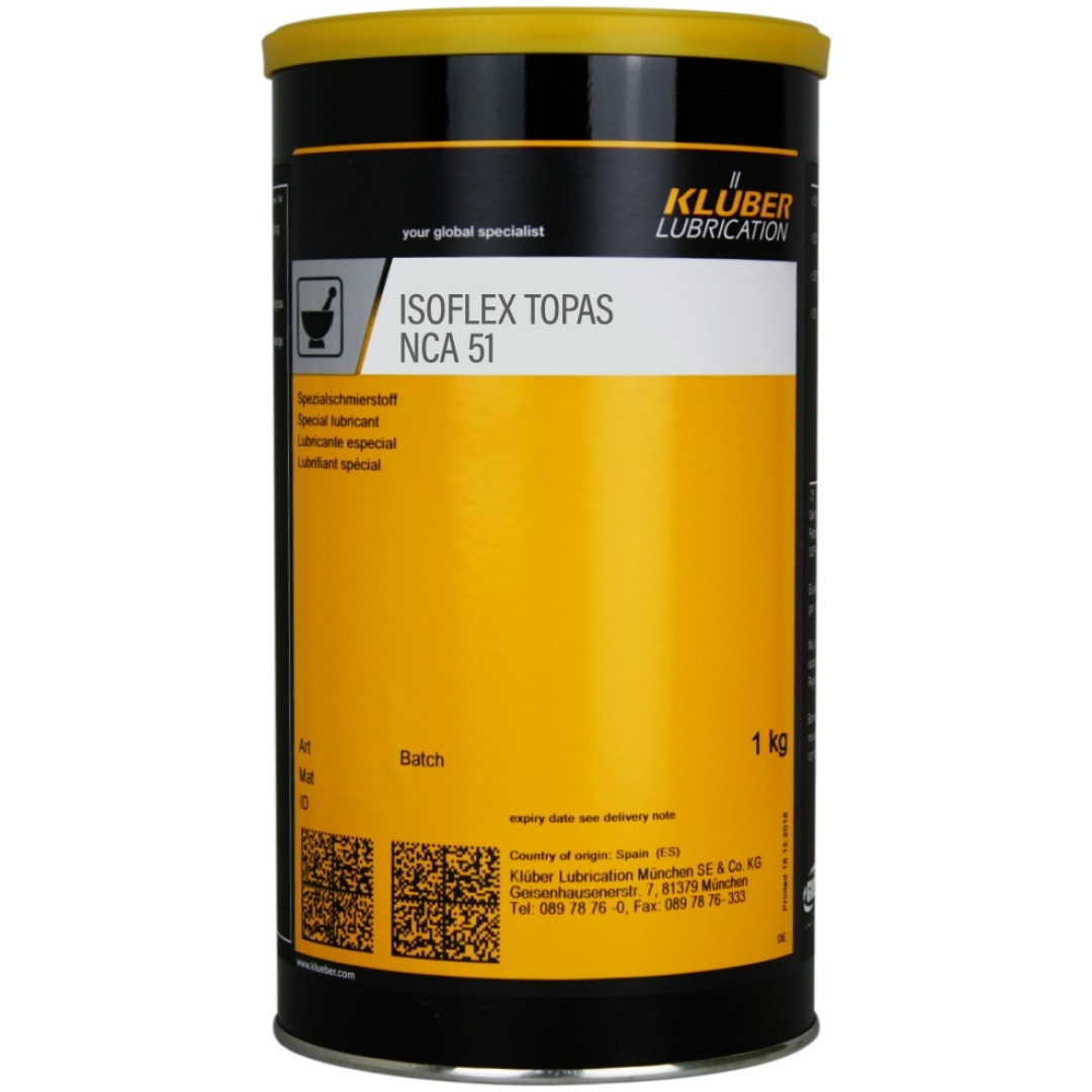 Kluber isoflex topas nca 51 synthetic low-temperature grease 1kg can