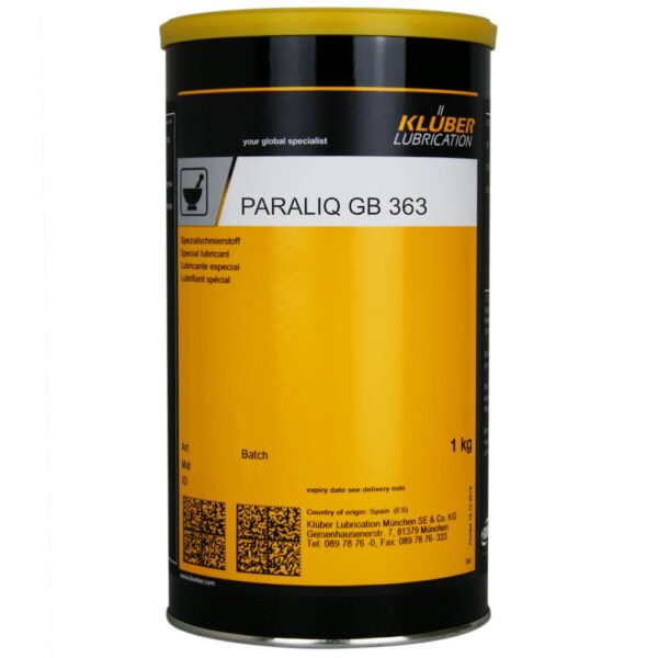 Klüber Paraliq GB 363 Synthetic grease for valves 1kg tin